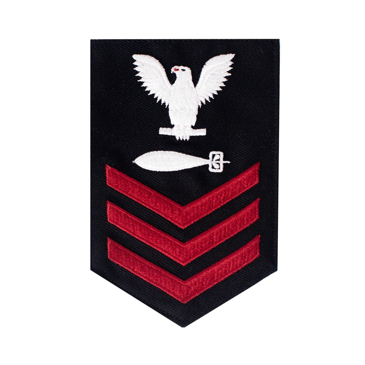 Navy E6 MALE Rating Badge: Torpedoman - blue - Hooyah Woodworks LLC