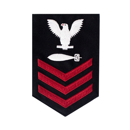 Navy E6 MALE Rating Badge: Torpedoman - blue - Hooyah Woodworks LLC