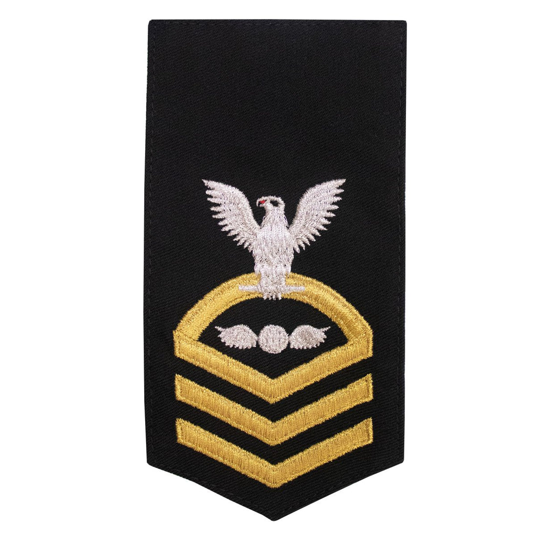 Navy E7 FEMALE Rating Badge: AE Aviation Electricians Mate - seaworthy gold on blue - Hooyah Woodworks LLC