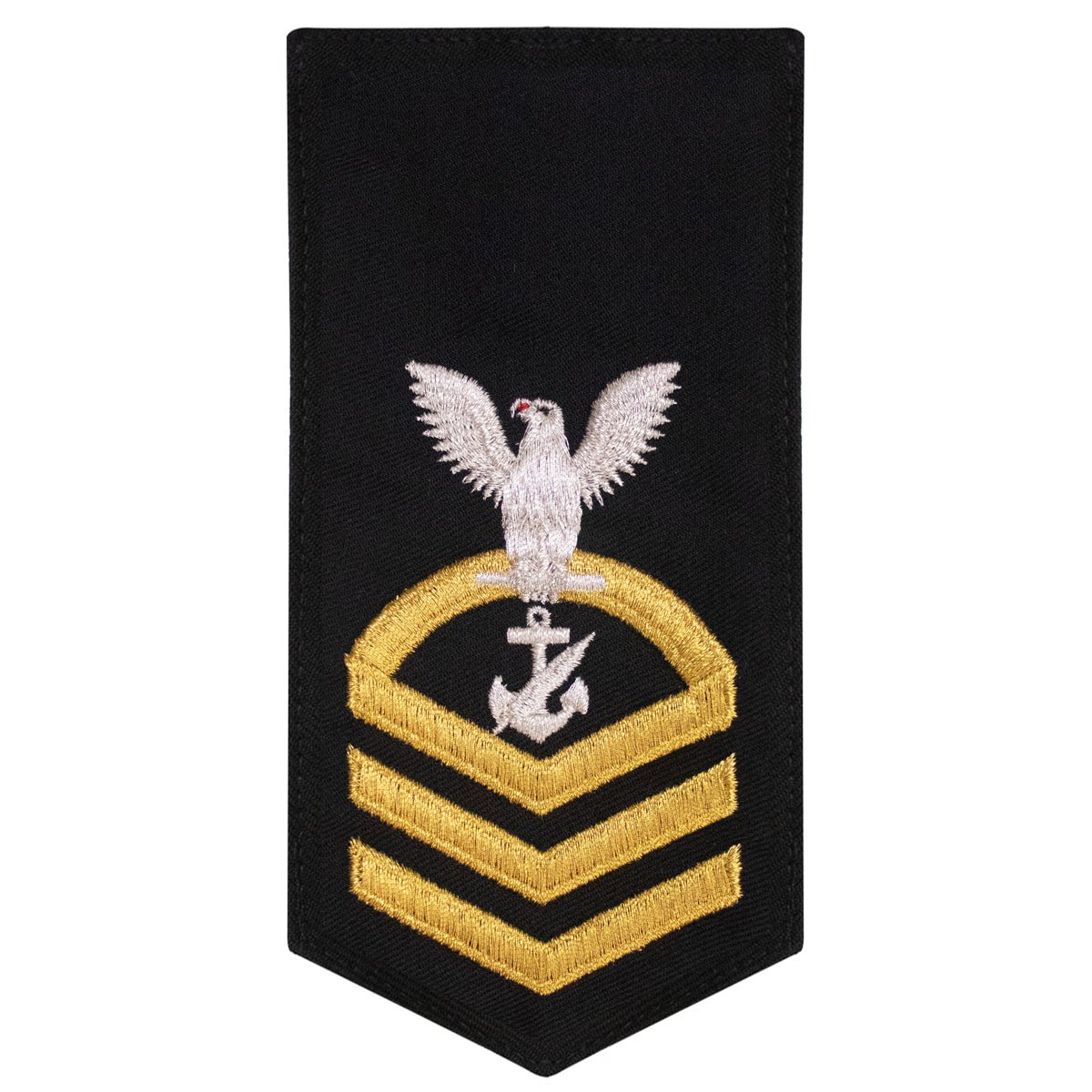 Navy E7 FEMALE Rating Badge: NC Navy Counselor - seaworthy gold on blue - Hooyah Woodworks LLC