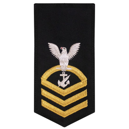 Navy E7 FEMALE Rating Badge: NC Navy Counselor - seaworthy gold on blue - Hooyah Woodworks LLC