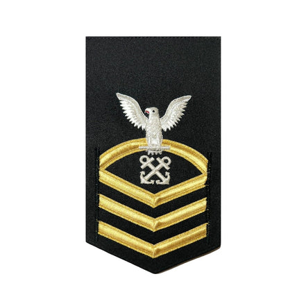 Navy E7 MALE Rating Badge: Boatswain's Mate - vanchief on blue - Hooyah Woodworks LLC