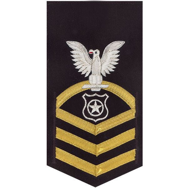 Navy E7 MALE Rating Badge: Master At Arms - vanchief on blue - Hooyah Woodworks LLC