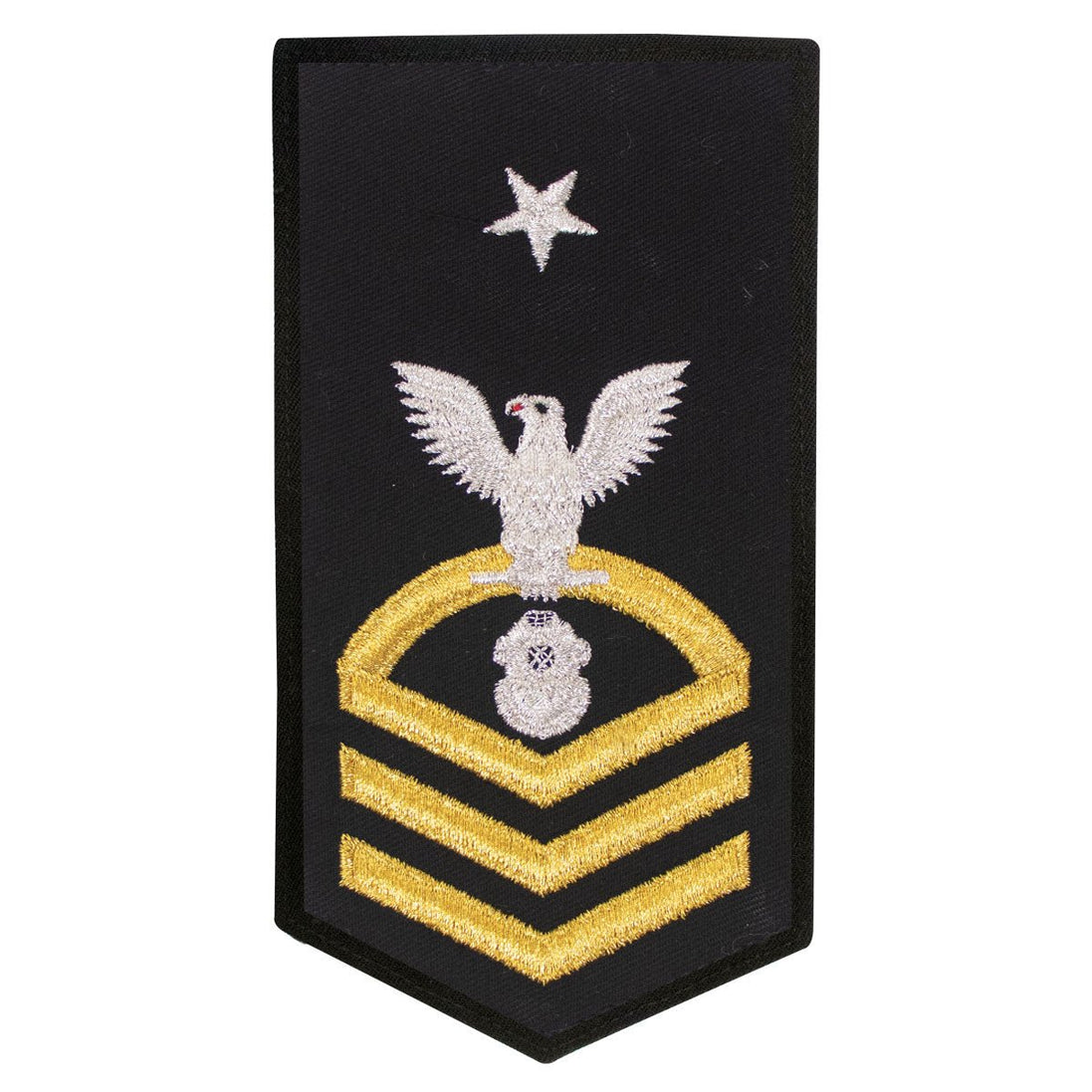 Navy E8 FEMALE Rating Badge: ND Navy Diver - seaworthy gold on blue - Hooyah Woodworks LLC