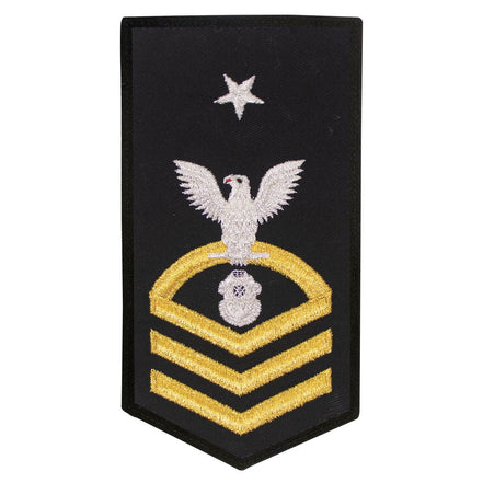 Navy E8 FEMALE Rating Badge: ND Navy Diver - seaworthy gold on blue - Hooyah Woodworks LLC