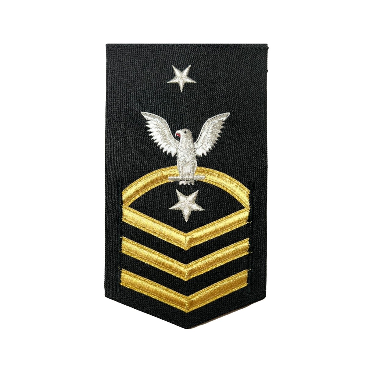 Navy E8 MALE Rating Badge: Command Senior Chief - vanchief on blue - Hooyah Woodworks LLC