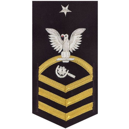 Navy E8 MALE Rating Badge: Machinery Repairman - vanchief on blue - Hooyah Woodworks LLC