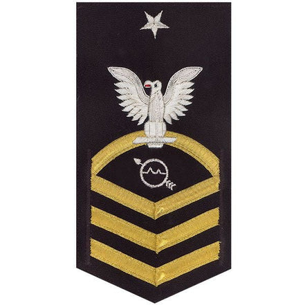 Navy E8 MALE Rating Badge: Operations Specialist - vanchief on blue - Hooyah Woodworks LLC