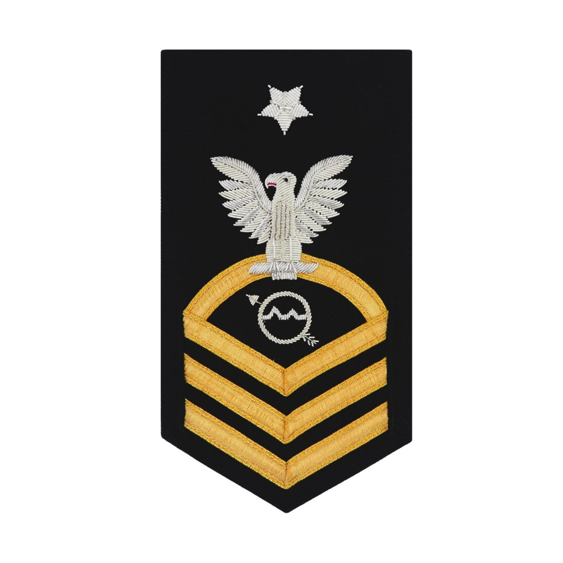 Navy E8 MALE Rating Badge: Operations Specialist - vanfine on blue - Hooyah Woodworks LLC