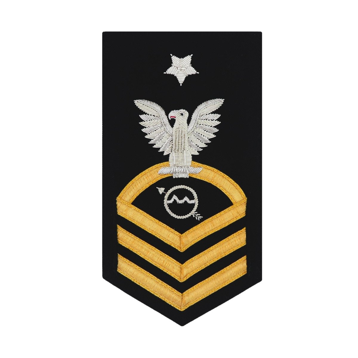 Navy E8 MALE Rating Badge: Operations Specialist - vanfine on blue - Hooyah Woodworks LLC