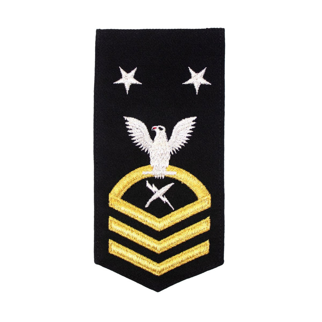 Navy E9 FEMALE Rating Badge: CT Cryptologic Technician - seaworthy gold on blue - Hooyah Woodworks LLC