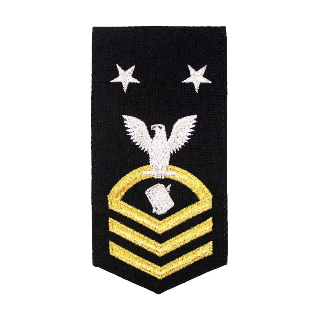 Navy E9 FEMALE Rating Badge: PS Personnelman - seaworthy gold on blue - Hooyah Woodworks LLC