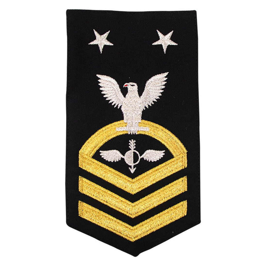 Navy E9 MALE Rating Badge: Aerographers Mate - seaworthy gold on blue - Hooyah Woodworks LLC