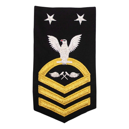 Navy E9 MALE Rating Badge: Aviation Structural Mechanic - seaworthy gold on blue - Hooyah Woodworks LLC