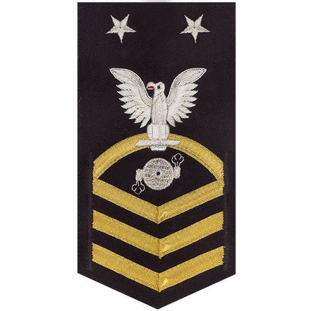 Navy E9 MALE Rating Badge: Boiler Technician - vanchief on blue - Hooyah Woodworks LLC
