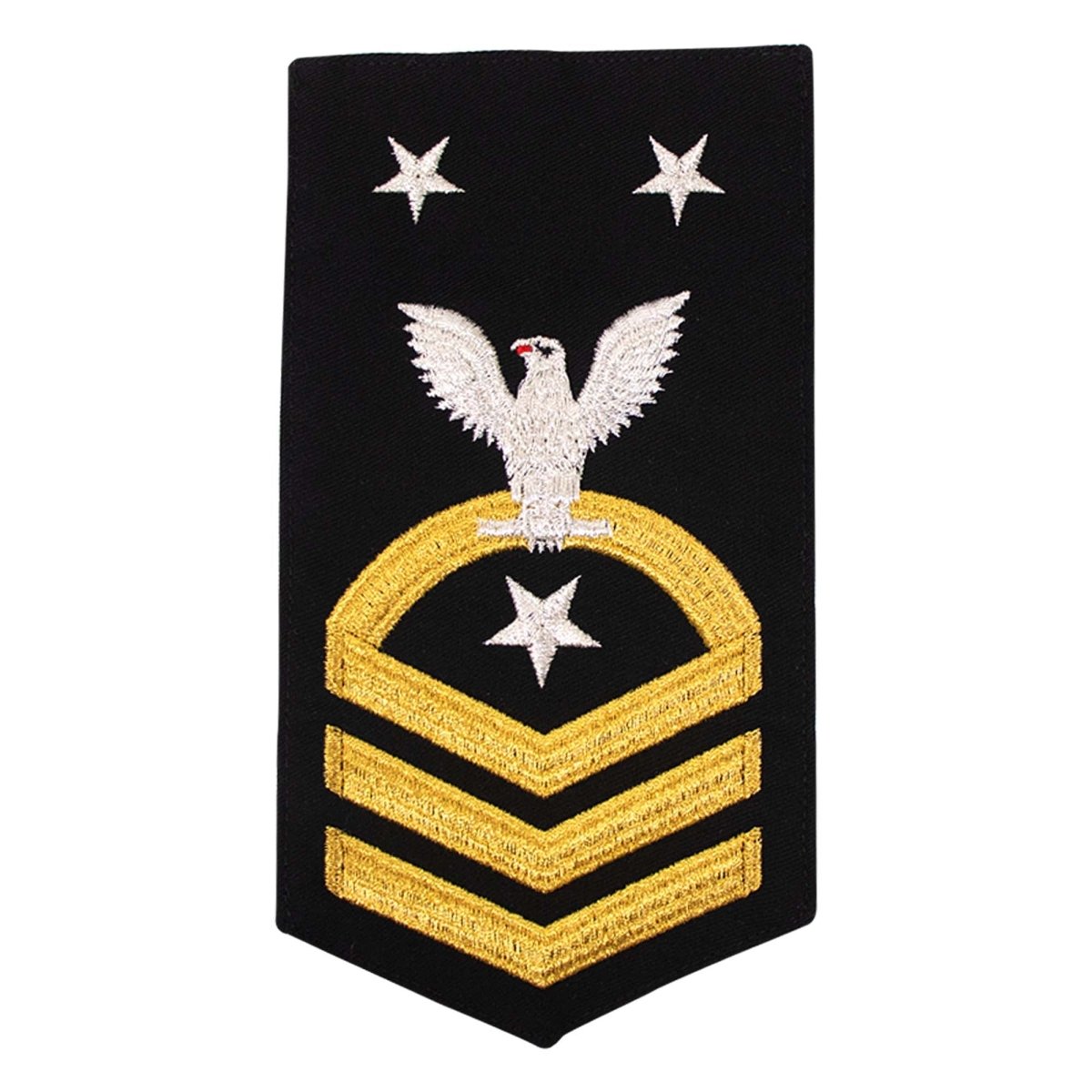 Navy E9 MALE Rating Badge: Command Master Chief - seaworthy gold on blue - Hooyah Woodworks LLC