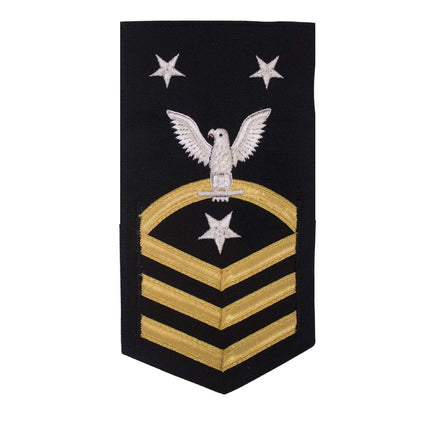 Navy E9 MALE Rating Badge: Command Master Chief - vanchief on blue - Hooyah Woodworks LLC