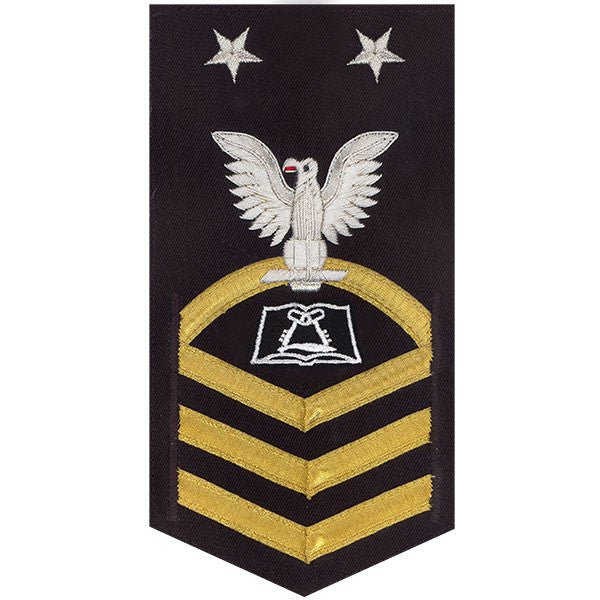 Navy E9 MALE Rating Badge: Culinary Specialist - vanchief on blue - Hooyah Woodworks LLC
