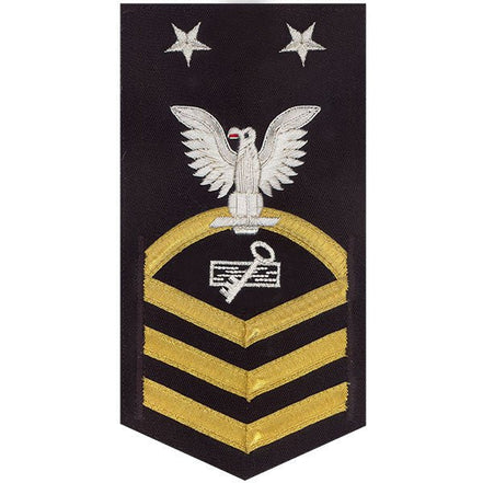 Navy E9 MALE Rating Badge: Disbursing Clerk - vanchief on blue - Hooyah Woodworks LLC