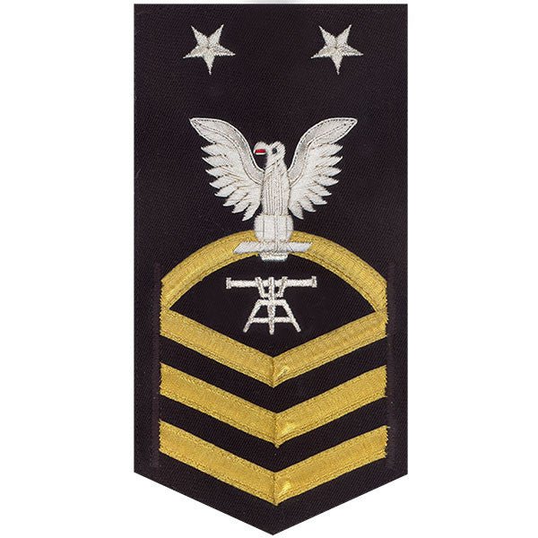 Navy E9 MALE Rating Badge: Fire Control Technician - vanchief on blue - Hooyah Woodworks LLC