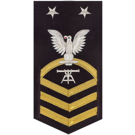 Navy E9 MALE Rating Badge: Fire Control Technician - vanchief on blue - Hooyah Woodworks LLC