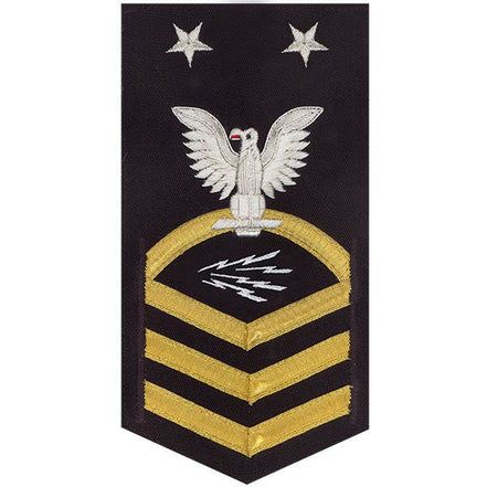 Navy E9 MALE Rating Badge: Information Technician Specialist - vanchief on blue - Hooyah Woodworks LLC