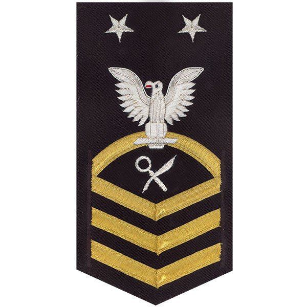 Navy E9 MALE Rating Badge: Intelligence Specialist - vanchief on blue - Hooyah Woodworks LLC