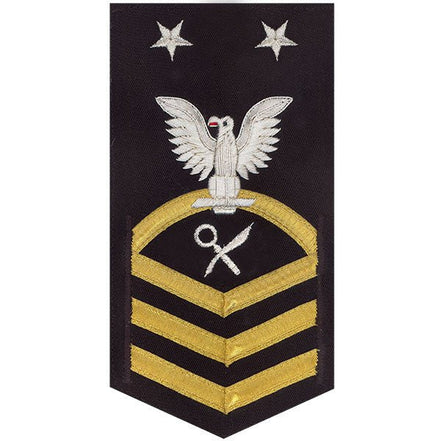 Navy E9 MALE Rating Badge: Intelligence Specialist - vanchief on blue - Hooyah Woodworks LLC