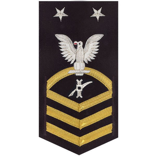 Navy E9 MALE Rating Badge: Legalman - vanchief on blue - Hooyah Woodworks LLC