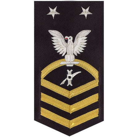 Navy E9 MALE Rating Badge: Legalman - vanchief on blue - Hooyah Woodworks LLC