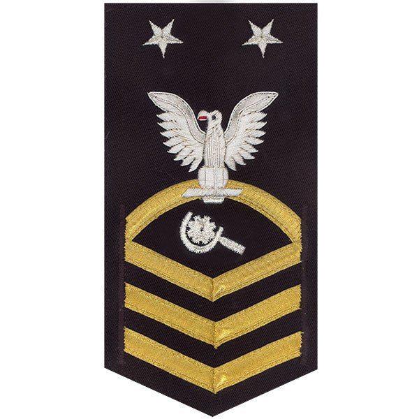 Navy E9 MALE Rating Badge: Machinery Repairman - vanchief on blue - Hooyah Woodworks LLC