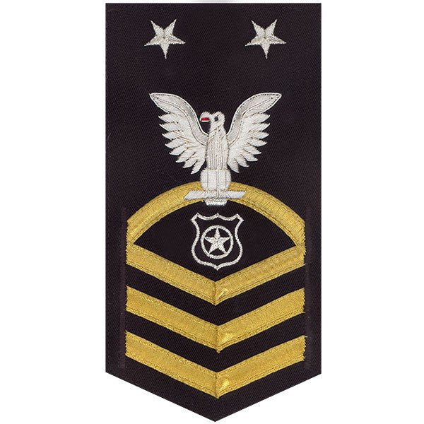 Navy E9 MALE Rating Badge: Master At Arms - vanchief on blue - Hooyah Woodworks LLC