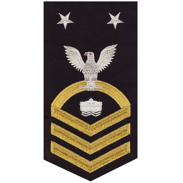 Navy E9 MALE Rating Badge: Mineman - seaworthy gold on blue - Hooyah Woodworks LLC