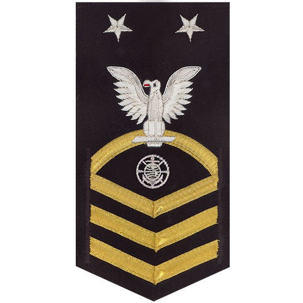 Navy E9 MALE Rating Badge: Religious Programs Specialist - vanchief on blue - Hooyah Woodworks LLC