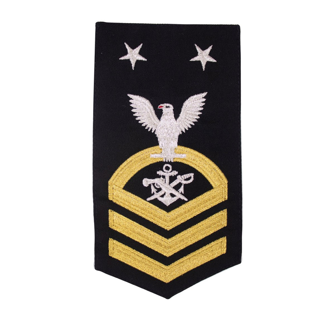 Navy E9 MALE Rating Badge: Special Warfare Boat Operator - seaworthy gold on blue - Hooyah Woodworks LLC