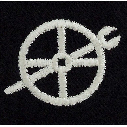 Navy Embroidered Badge: Fireman Apprentice - blue Serge - Hooyah Woodworks LLC