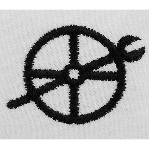 Navy Embroidered Badge: Fireman Apprentice - white CNT - Hooyah Woodworks LLC