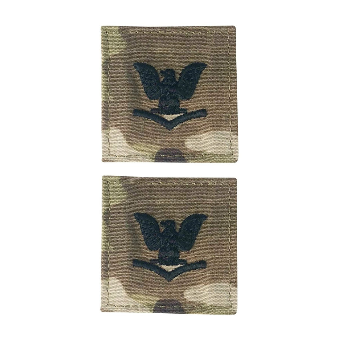 Navy Embroidered OCP with Hook: E4 Petty Officer 3rd Class PO3 - Hooyah Woodworks LLC