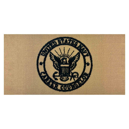 Navy Khaki 2 Piece Organizational Clothing (2 POC) Badge: Career Counselor - Hooyah Woodworks LLC