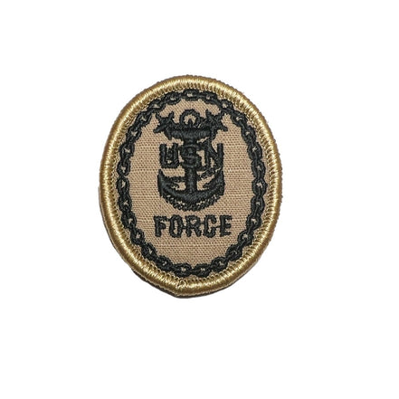 Navy Khaki 2 Piece Organizational Clothing (2 POC) Badge: E-9 Force - Hooyah Woodworks LLC