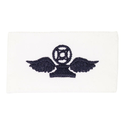 Navy Rating Badge: Striker Mark for AC Air Traffic Control - white CNT for dress uniforms - Hooyah Woodworks LLC