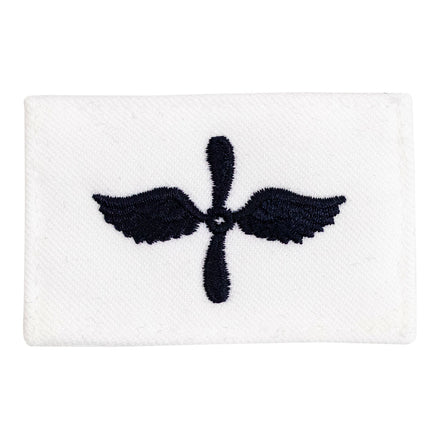 Navy Rating Badge: Striker Mark for AD Aviation Machinist Mate - white CNT for dress uniforms - Hooyah Woodworks LLC