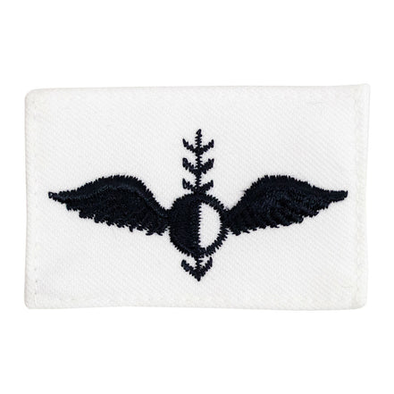 Navy Rating Badge: Striker Mark for AG Aerographers Mate - white CNT for dress uniforms - Hooyah Woodworks LLC