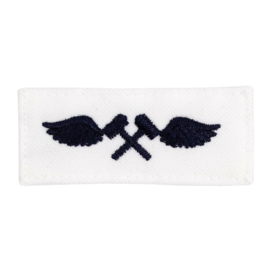 Navy Rating Badge: Striker Mark for AM Aviation Structural Mechanic - white CNT for dress uniforms - Hooyah Woodworks LLC
