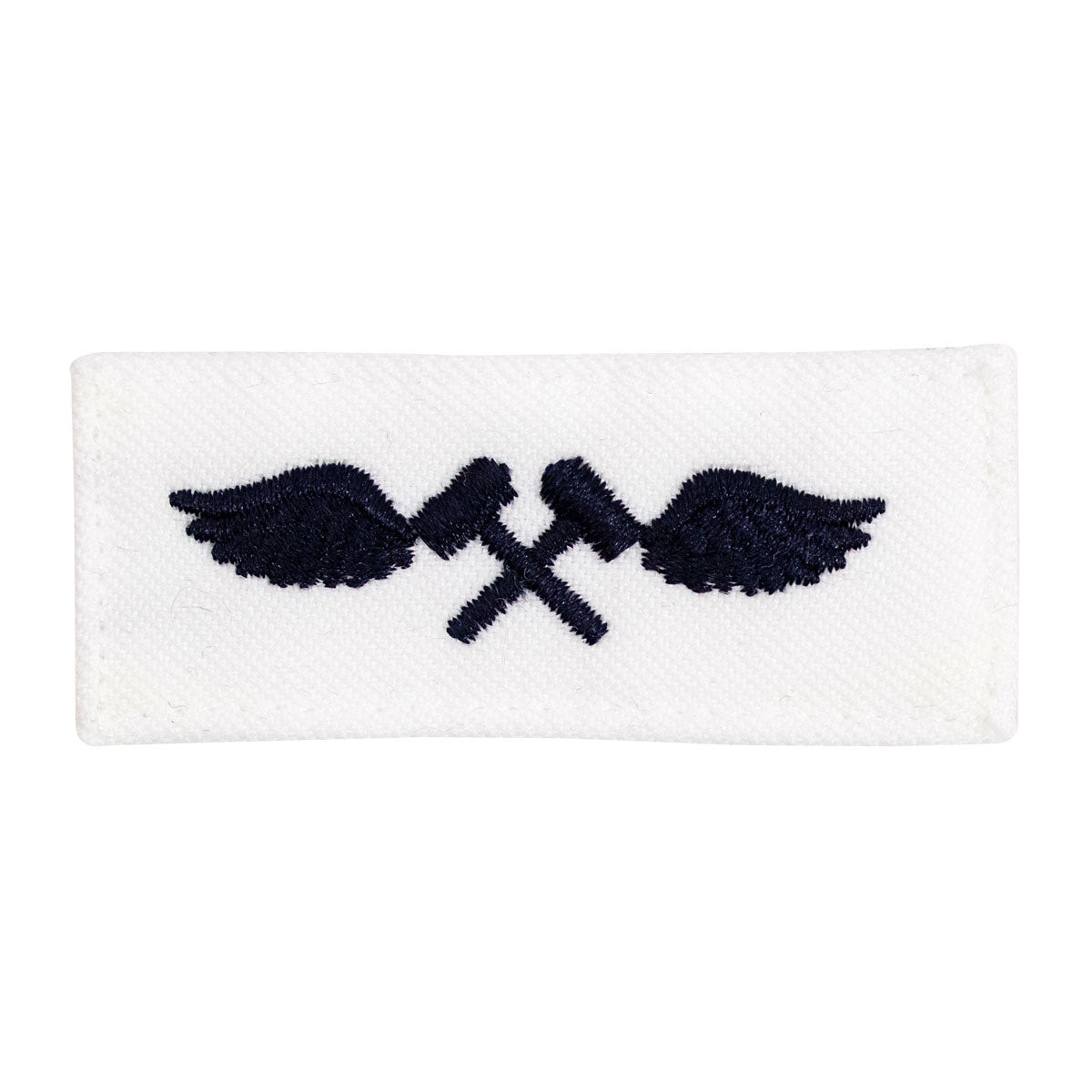 Navy Rating Badge: Striker Mark for AM Aviation Structural Mechanic - white CNT for dress uniforms - Hooyah Woodworks LLC
