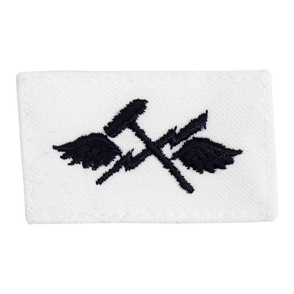 Navy Rating Badge: Striker Mark for AS Aviation Support Equipment Technician - white CNT for dress uniforms - Hooyah Woodworks LLC