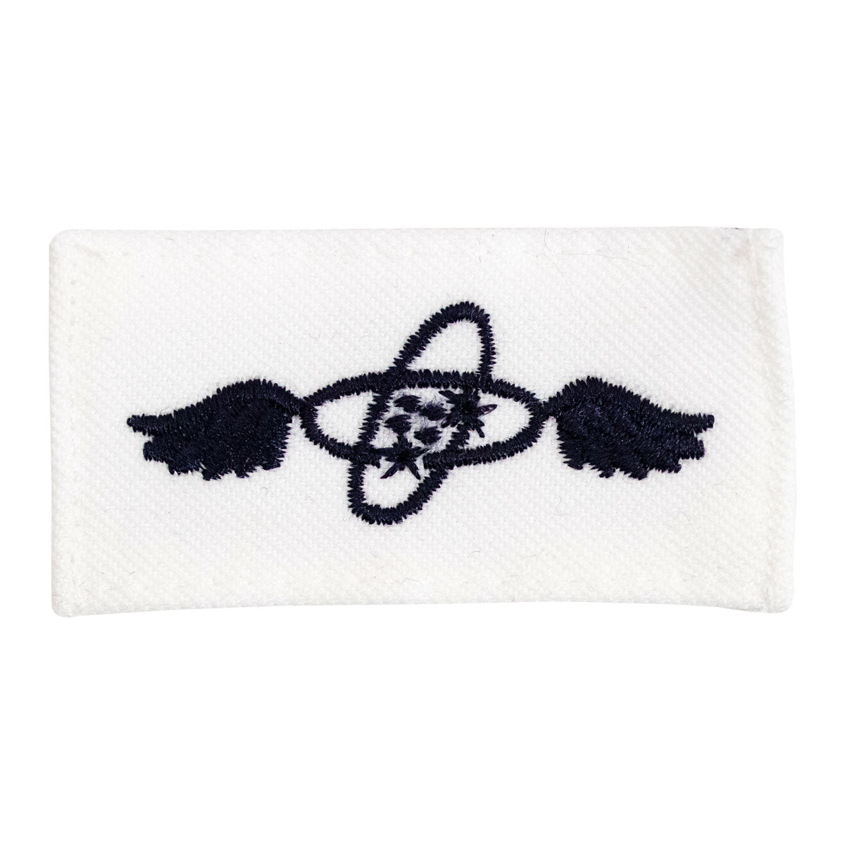 Navy Rating Badge: Striker Mark for AT Aviation Electronics Technician - white CNT for dress uniforms - Hooyah Woodworks LLC