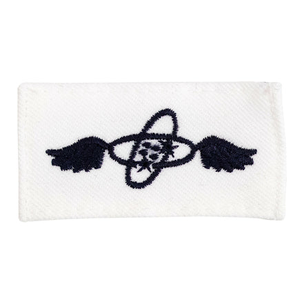 Navy Rating Badge: Striker Mark for AT Aviation Electronics Technician - white CNT for dress uniforms - Hooyah Woodworks LLC