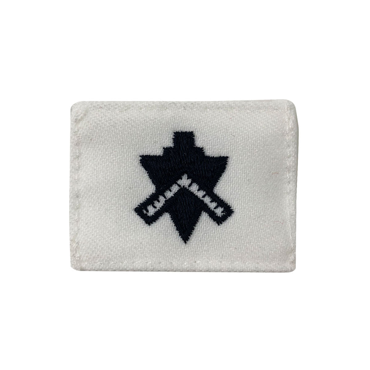 Navy Rating Badge: Striker Mark for BU Builder - white CNT for dress uniforms - Hooyah Woodworks LLC