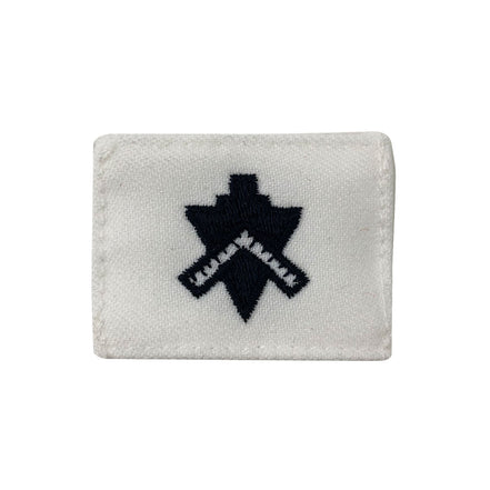 Navy Rating Badge: Striker Mark for BU Builder - white CNT for dress uniforms - Hooyah Woodworks LLC
